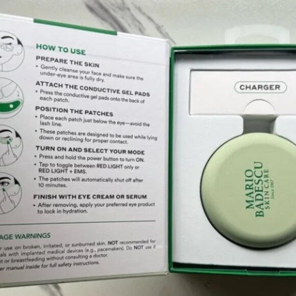 NWT Mario Badescu Red Light EMS Under Eye Patches - Picture 4 of 11